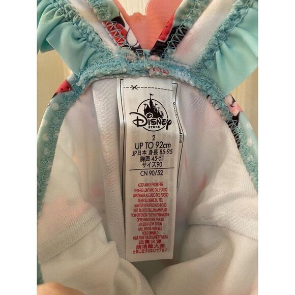 Disney Store Girls Minnie Mouse & Figaro Swimsuit UPF 50+ One Piece Size 2 - Picture 3 of 6